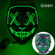Halloween Neon Led Purge Mask Masque Masquerade Party Masks Light Grow in the Dark Horror Mask Glowing Masker