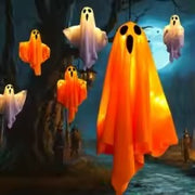 Halloween Decorations 19.6" Hanging Ghosts Light Up Kit Decor Indoor Bedroom Wall Outdoor Garden